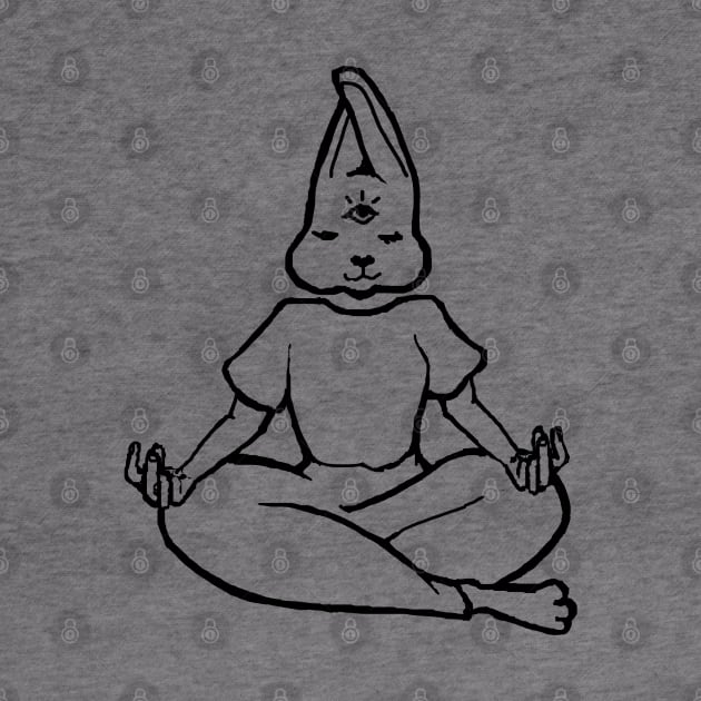 Meditating Bunny by CuteShirtDesigns